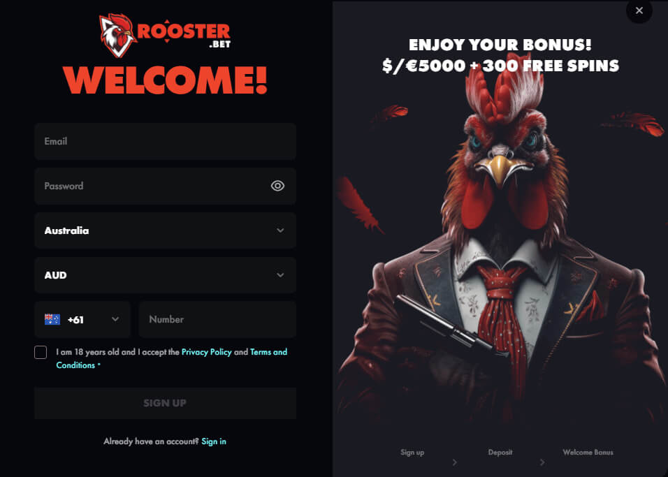 Rooster.bet Casino Review - kuwaitCasinos - kuwaitCasino Review - Registration